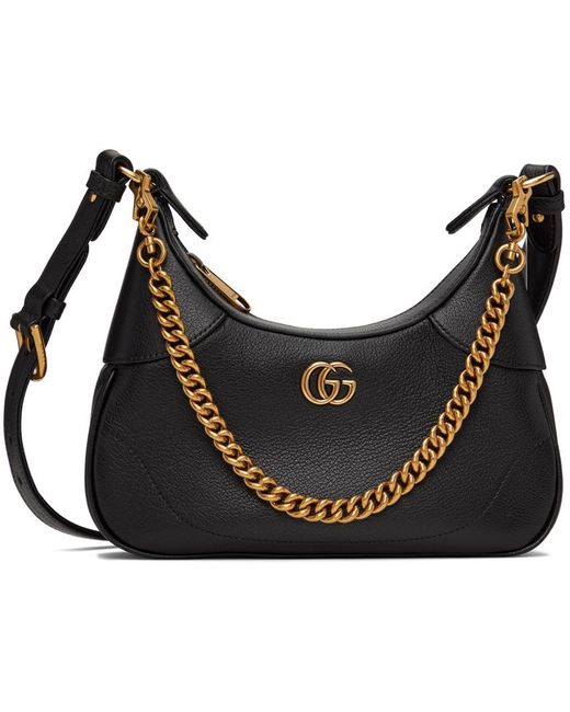 Gucci Black Small Double G Aphrodite Shoulder Bag