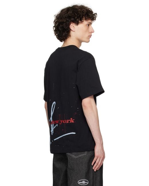 メンズ AWAKE NY ブラック Gil Scott-Heron Icon Tシャツ