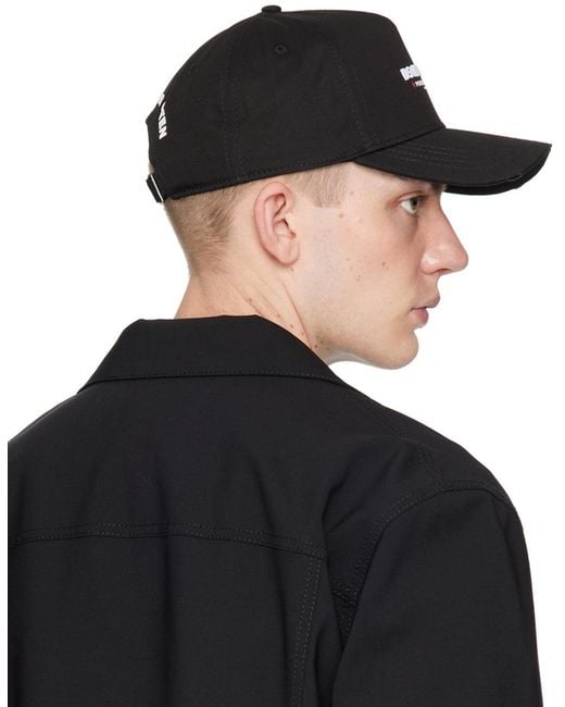 DSquared² Black Rocco Baseball Cap for men