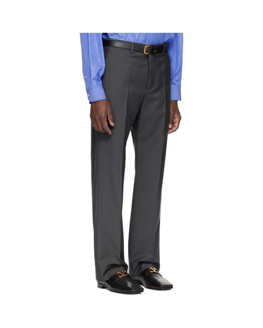 Valentino Blue Wool Trousers for men