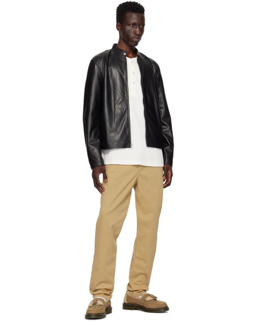 Rag Bone Archive Cafe Racer Leather Jacket in Black for Men Lyst UK
