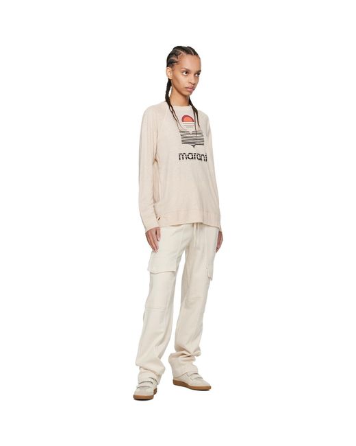 Isabel Marant Natural Off-white Peorana Trousers