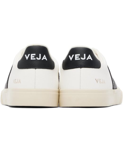 Veja Black Campo Leather Sneakers for men