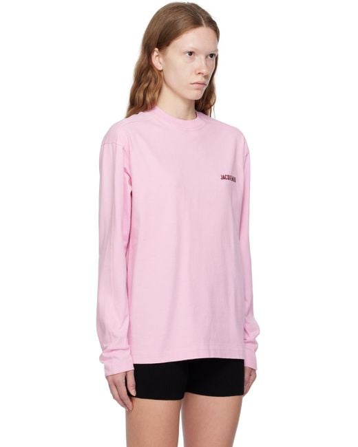 Jacquemus Pink Le Chouchou 'le T-shirt Pavane Manches Longues' Long Sleeve T-shirt
