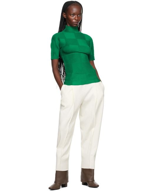Issey Miyake Off-white Campagne Trousers