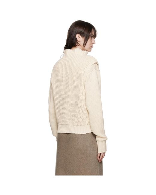 LE17SEPTEMBRE Natural Off- Layered Sweater Set