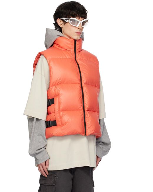 Givenchy Orange Buckle Down Vest for men