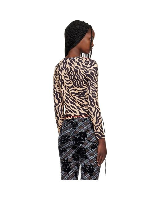 Chopova Lowena Black 'Cutty Sark Cats' Fitted Jersey T-Shirt