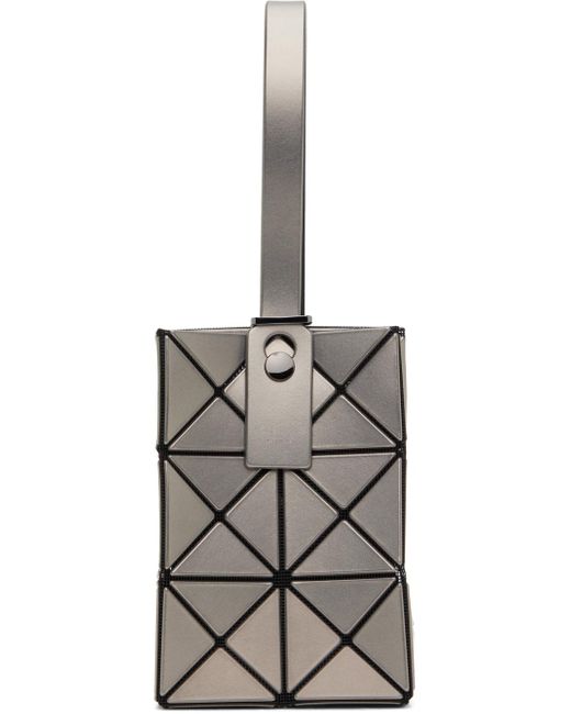 Bao Bao Issey Miyake Black Silver Lucent Metallic Pouch for men