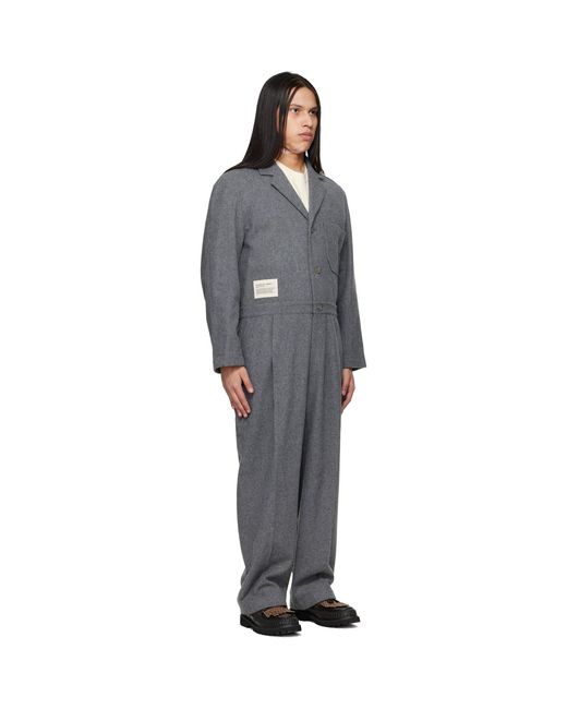Song For The Mute Gray Birkenstock Edition 'The Collector' Tailored Jumpsuit for men