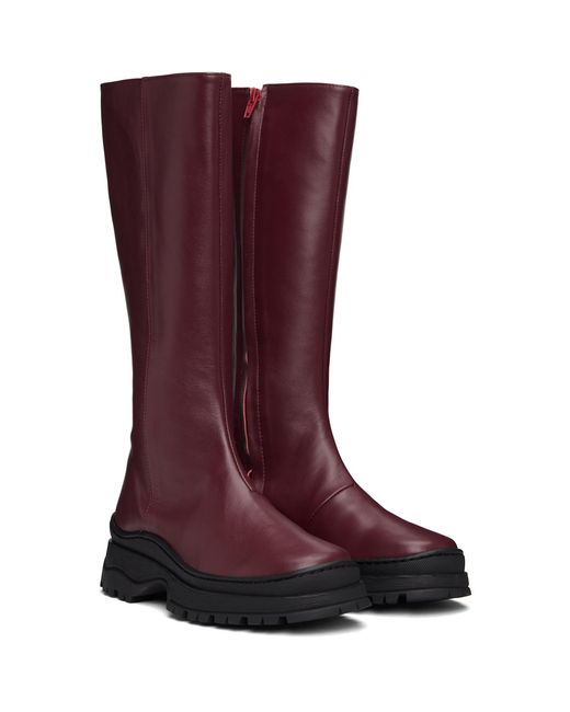 Nicole Saldanã Purple Burgundy Anna Tall Boots