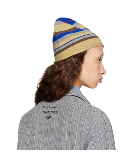 Edward Cuming Blue Striped 'Stoner' Beanie