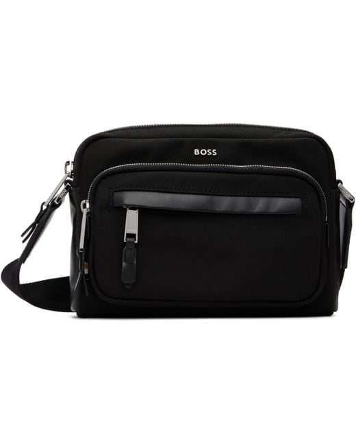 BOSS ボス★ブラック ロゴハードウェア バッグ メンズ BOSS ブラック ロゴハードウェア バッグ ブラック | Lyst