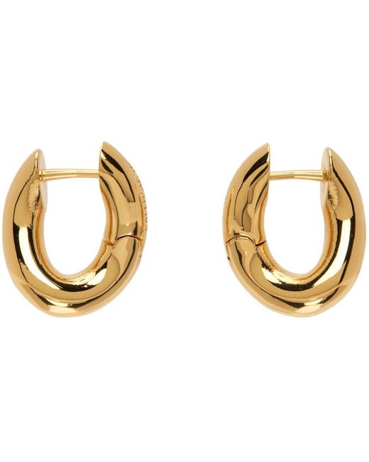 Balenciaga Black Gold Loop Xxs Earrings
