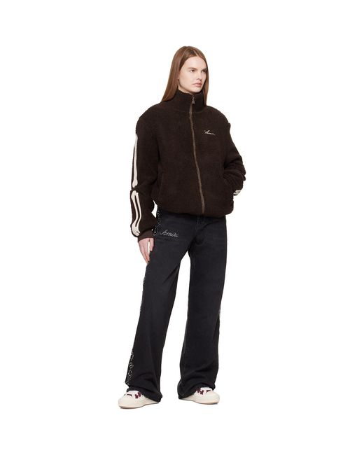 Amiri Black Bones Fleece Jacket