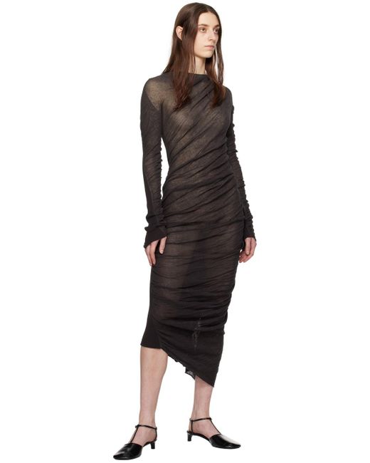 Issey Miyake Black Ambiguous Midi Dress