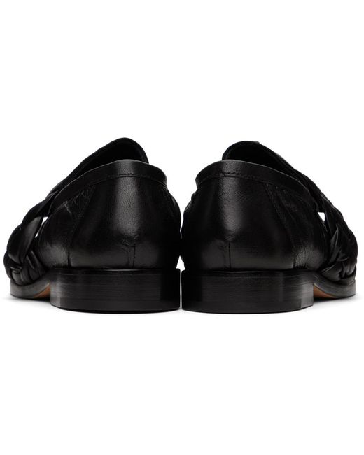 Bottega Veneta Black Braided Loafers