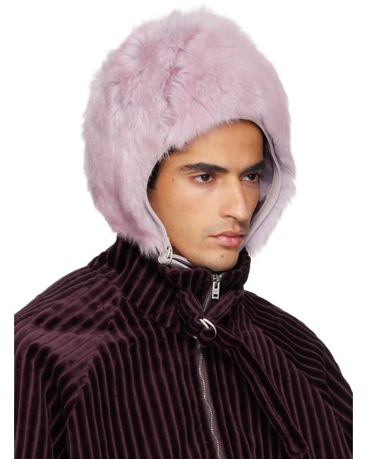 Acne Multicolor Shearling Hat for men