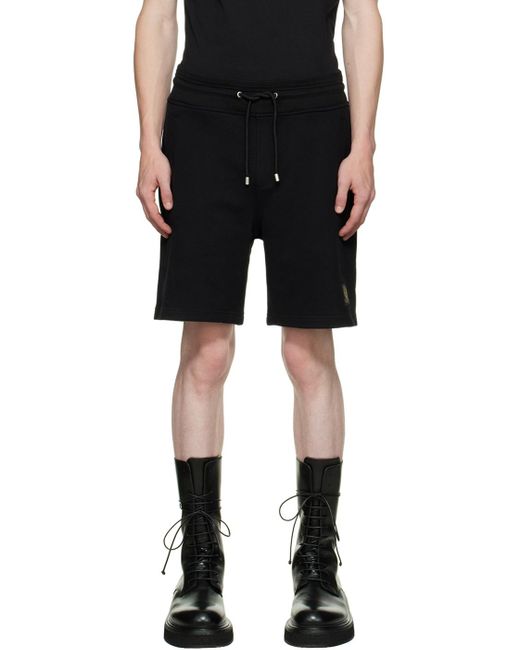 Belstaff Black Patch Sweat Shorts for men