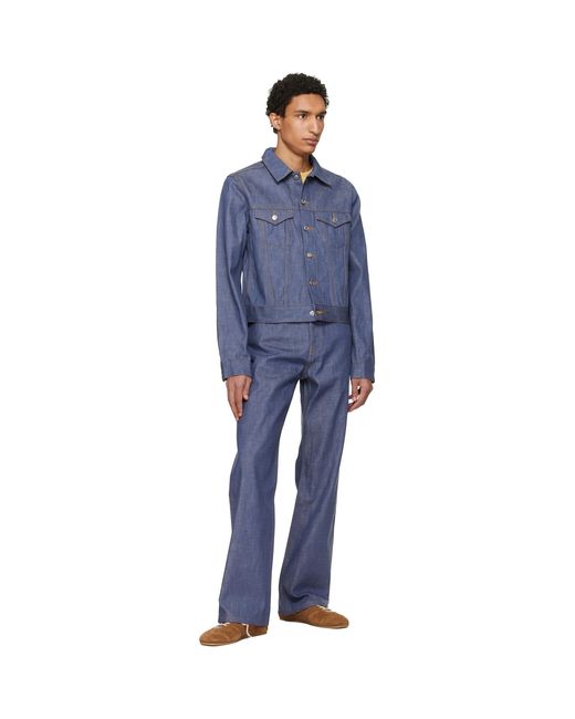 A.P.C. Blue Lenny Denim Jacket for men
