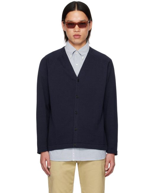 Cardigan bleu marine en polyester kodenshi Nanamica pour homme en coloris Bleu Lyst
