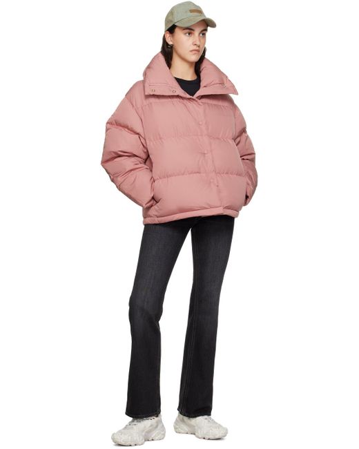 Acne Pink Quilted Down Jacket