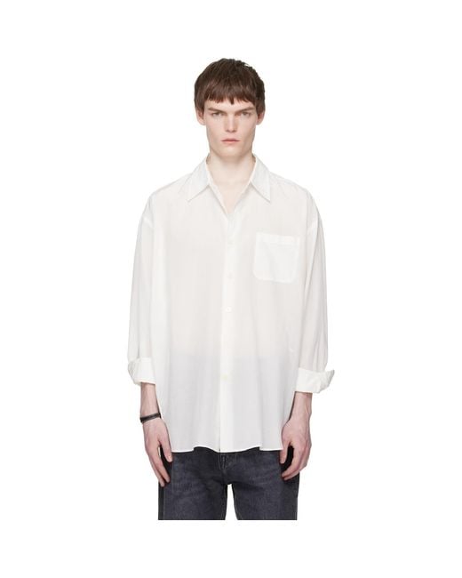 Our Legacy White Borrowed Shirt for men