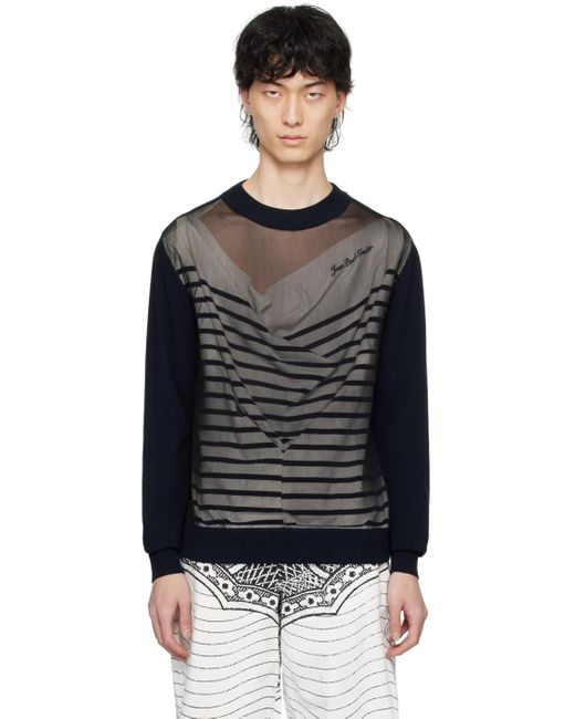Jean Paul Gaultier Black 'the Oversized Marinière' Sweater for men
