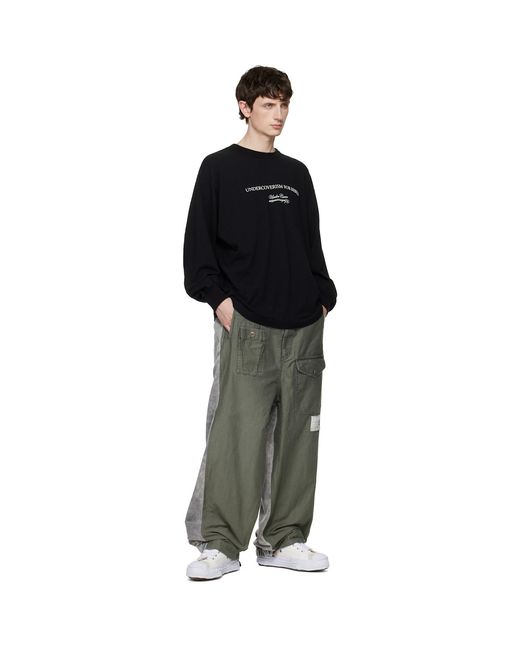 Maison Mihara Yasuhiro Black Off- 'Hank' Og Sole Canvas Low-Top Sneakers for men