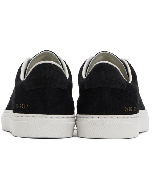 Common Projects Black Retro Suede Sneakers for men