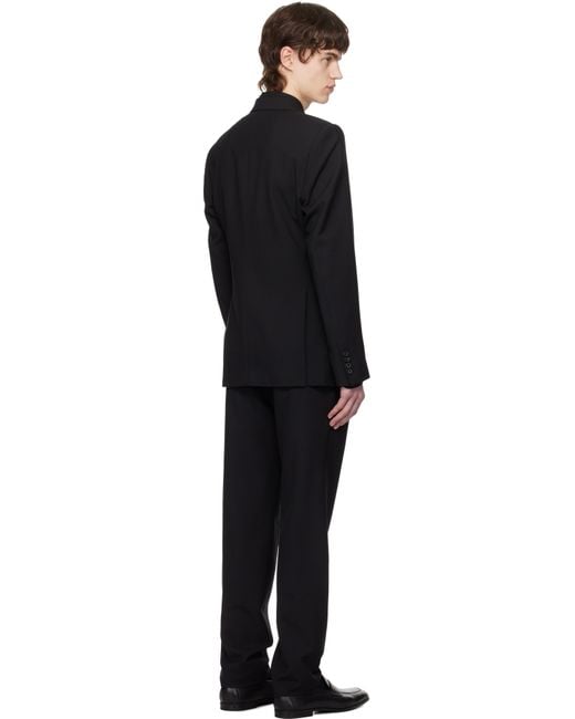 Dries Van Noten Black Single-Breasted Suit for men