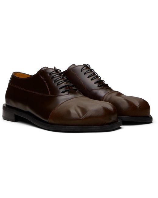 J.W. Anderson Black Brown Paw Oxfords for men