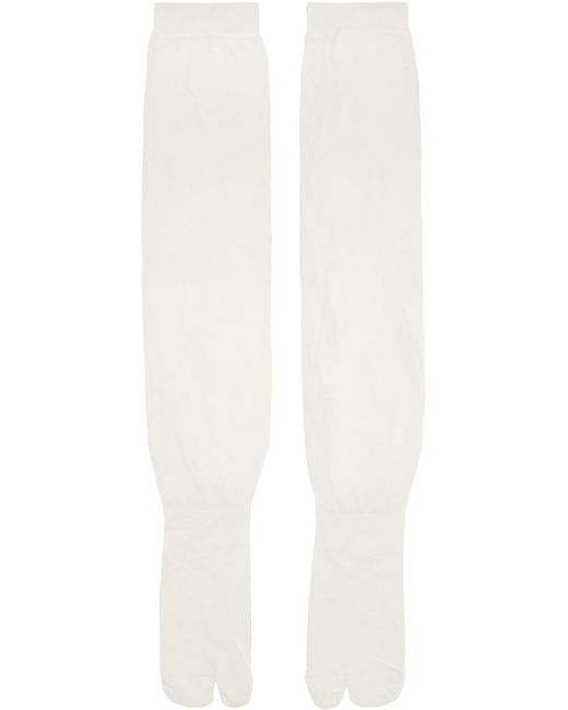 Issey Miyake White Twining Socks