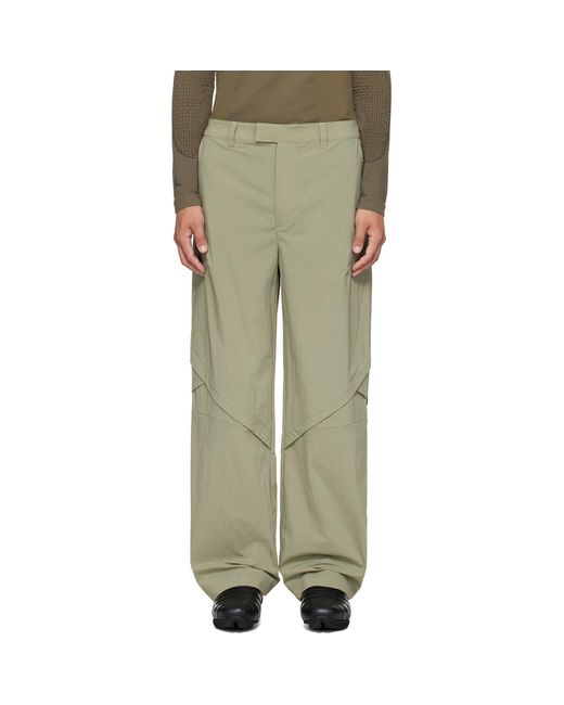 J EONGL I Green Softshell Slash Sweatpants for men