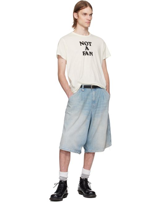 R13 Black Off- 'Not A Fan' Boy T-Shirt for men