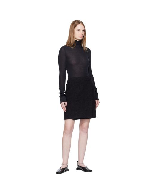 Lemaire Black Seamless Turtleneck