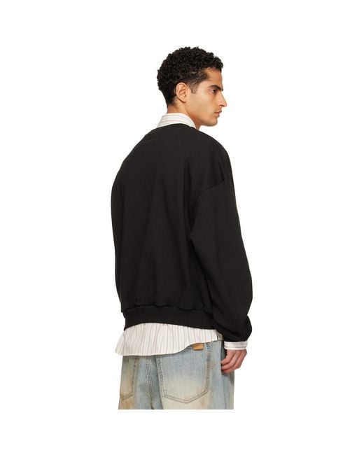 we11done Black Se11Done Sweatshirt for men