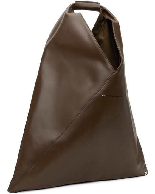 MM6 by Maison Martin Margiela Brown Triangle Medium Tote for men