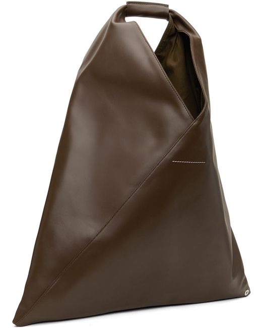 Moyen cabas brun à panneaux triangulaires MM6 by Maison Martin Margiela pour homme en coloris Brown