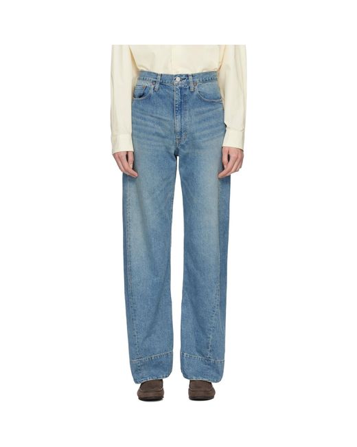 Ssstein Blue Twist Cut Jeans
