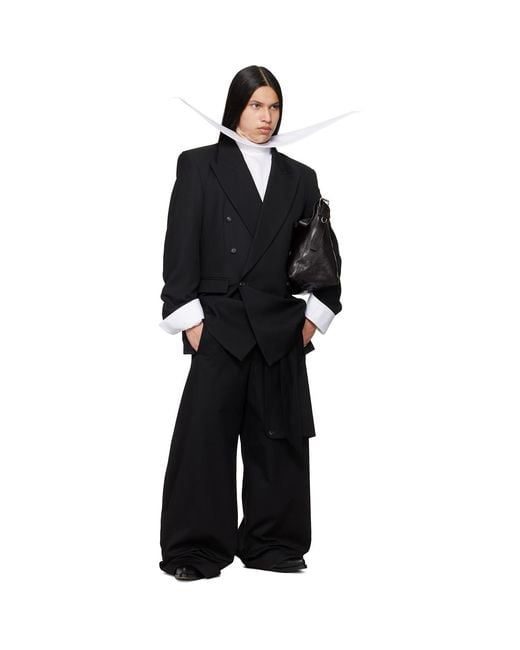 Egonlab Black Oversized Tailored Blazer for men