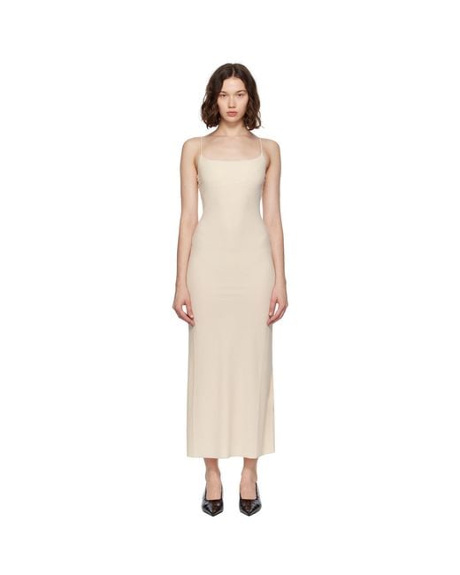 MM6 by Maison Margiela Black Slip Maxi Dress