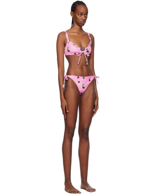 Chopova Lowena Black Pink Suski Bikini