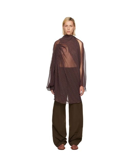 Kiko Kostadinov Brown Caspian Minidress