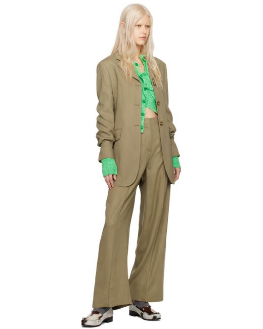 Acne Green Textured Cardigan