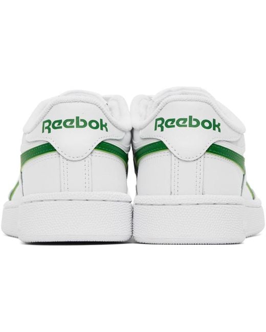 Reebok Black White & Green Club C Revenge Sneakers for men