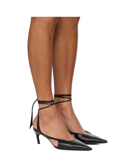 The Attico Brown Diane Slingback Heels
