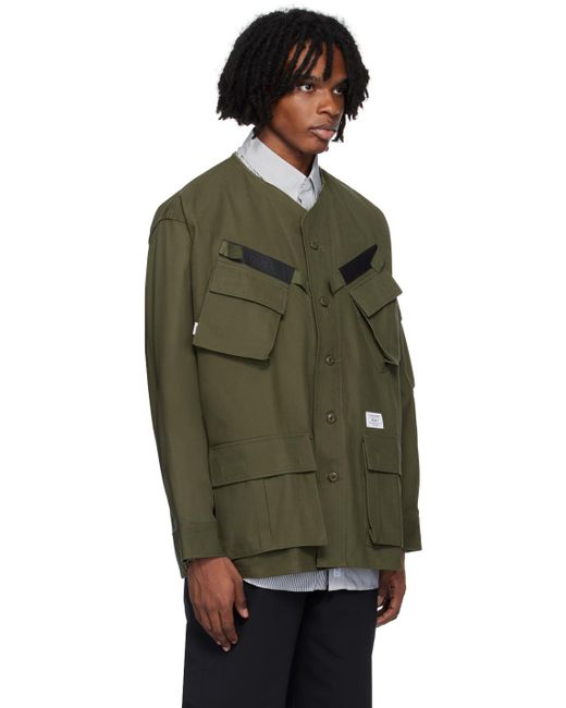 (w)taps Green Khaki Scout 01 Jacket for men