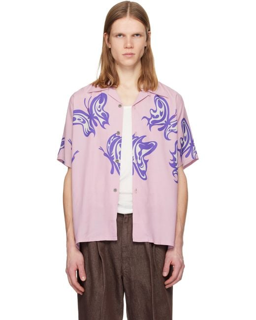 Needles Pink Kae Tanaka Edition S/S One-Up Shirt for men