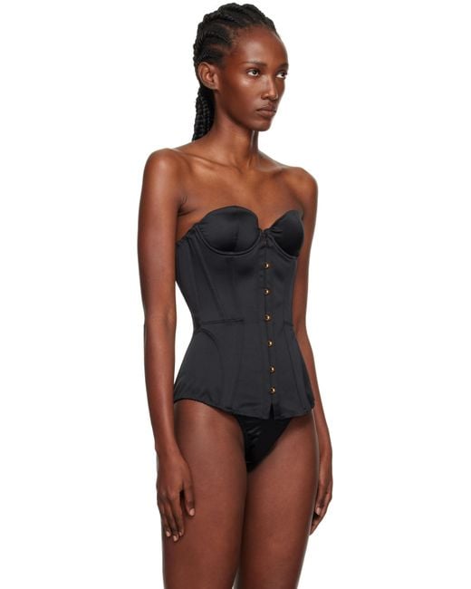 Agent Provocateur Black Mercy Satin Corset